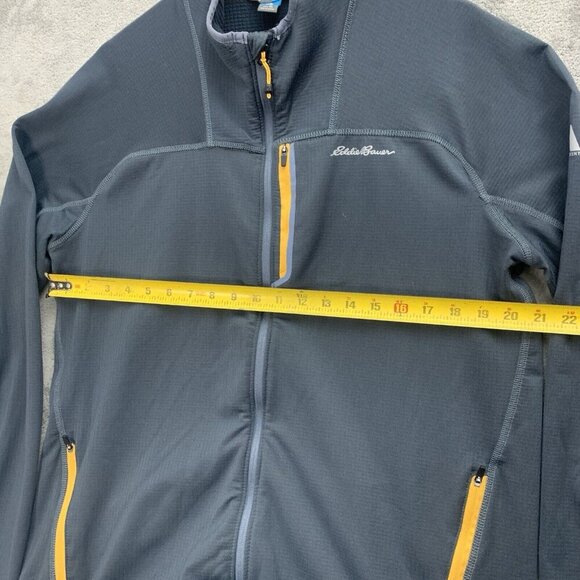 Eddie Bauer Jacket Mens Large Tall Gray First Ascend High Route Grid Full Zip - Picture 3 of 8